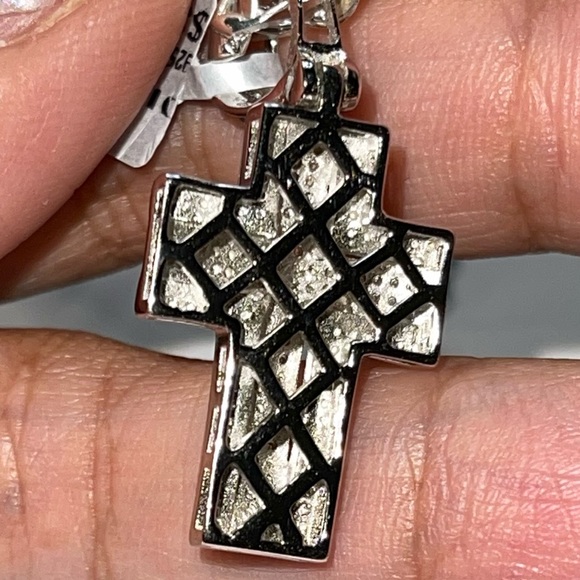 Real diamond cross pendant, NOT CZ NOT MOISSANITE best gift for men real diamond - Picture 4 of 8